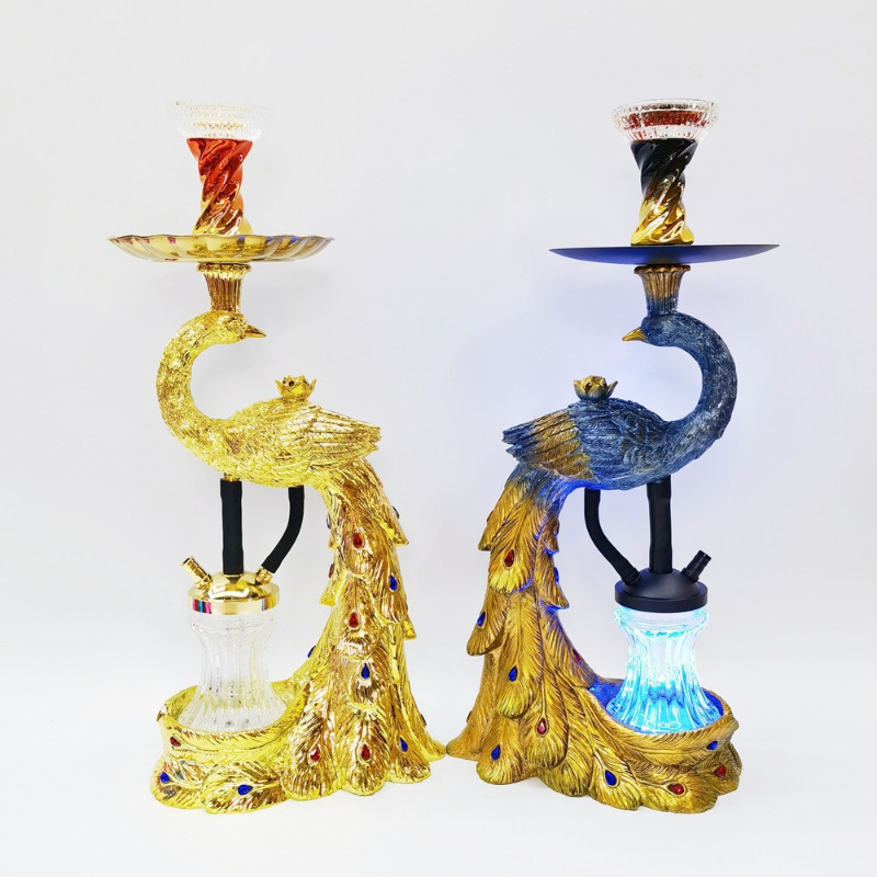 Hot Selling Peacock Hookah High Quality Resin 56cm Hookahs Shisha Narghile Set with Accessories