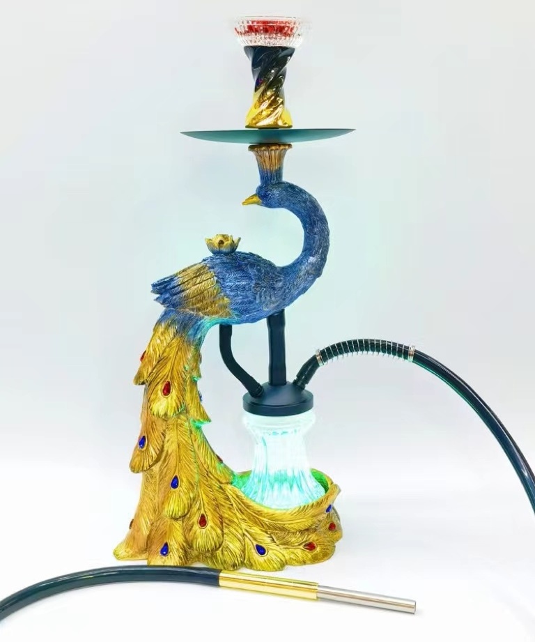 Hot Selling Peacock Hookah High Quality Resin 56cm Hookahs Shisha Narghile Set with Accessories