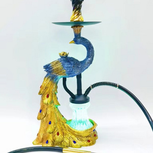 Hot Selling Peacock Hookah High Quality Resin 56cm Hookahs Shisha Narghile Set with Accessories