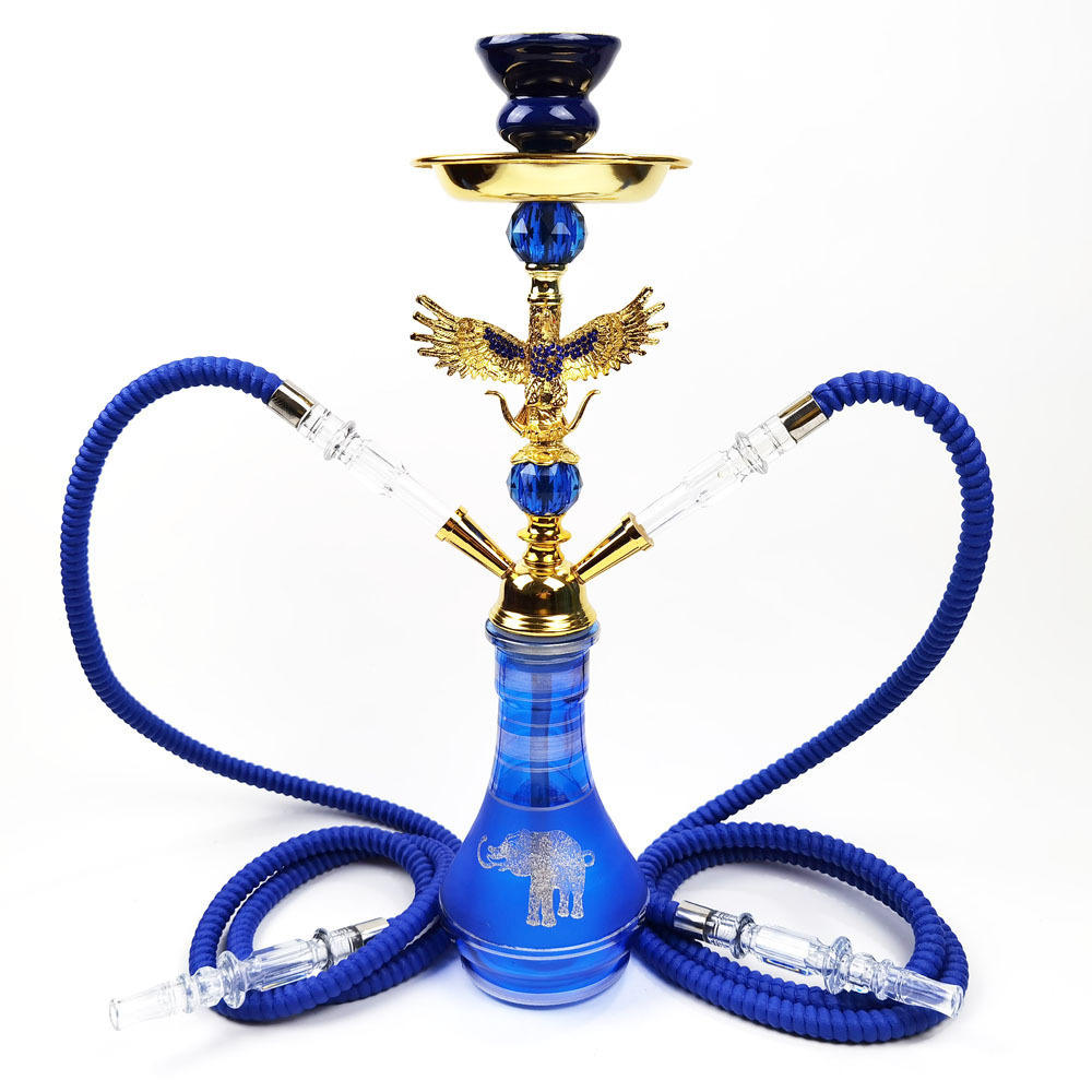 Arabic Hookah 2 Hose Glass hookah Cheap wholesale Eagle design styles shisha hookah unique