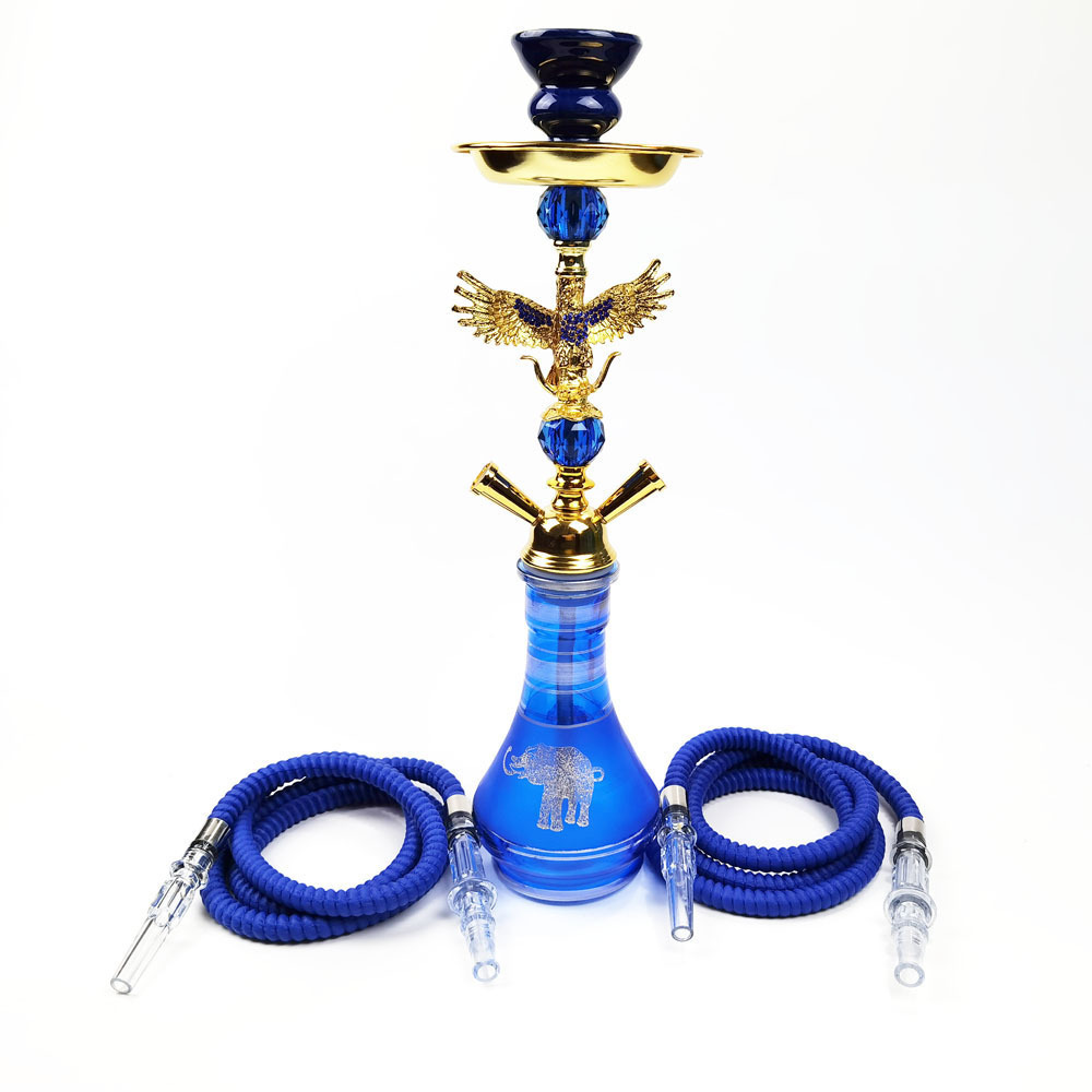 Arabic Hookah 2 Hose Glass hookah Cheap wholesale Eagle design styles shisha hookah unique