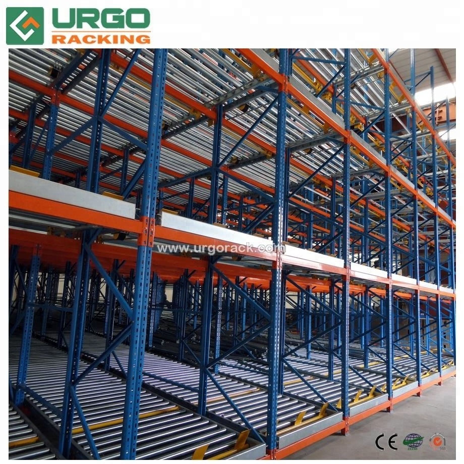 2020 Hot Sell Gravity Pallet Racking Industrial Shelves Flow Stainless Roller Racks