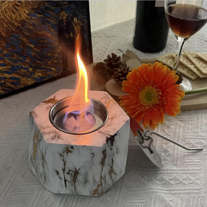 Ur-Health Hexagonal Tabletop Fire Pit Personal portable Fireplace Indoor Tabletop Fire Bowl fireplace Geometric Mini Fire Pit