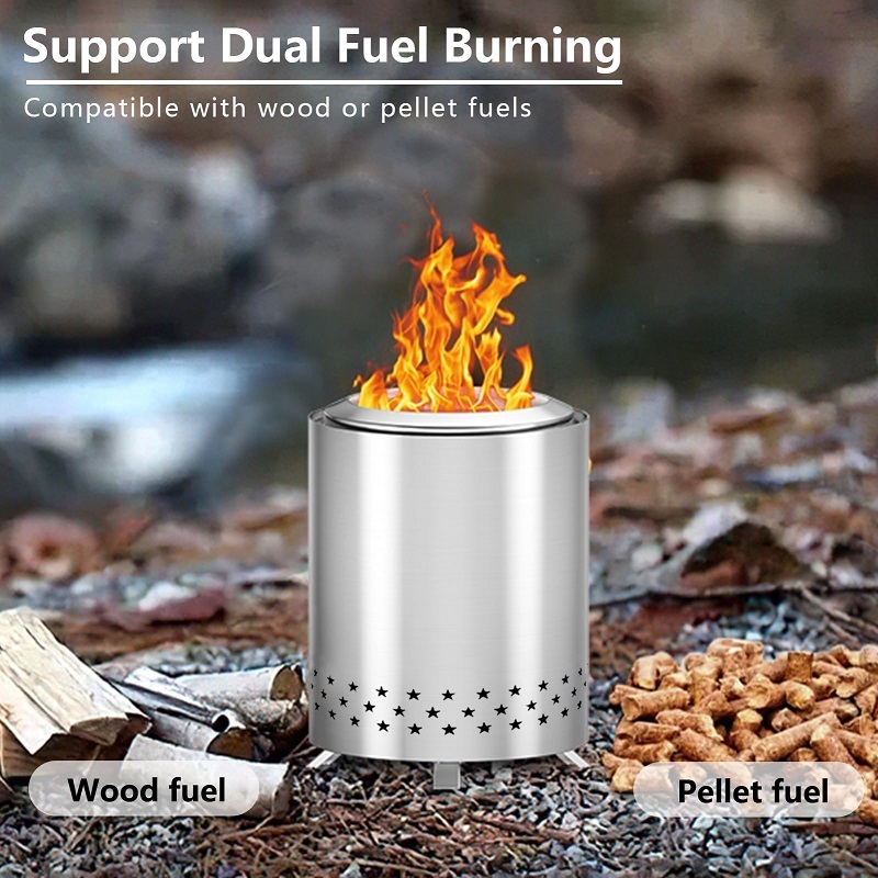 Ur-health portable fire pit outdoor wood burning firepit table stove for camping