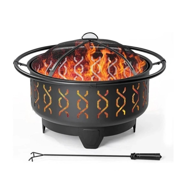 Ur-health Outdoor Charcoal Fire Pit Portable Removable Round Freestanding Fire Pit With Cover