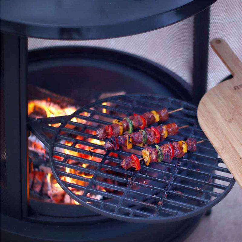 Ur-health Outdoor BBQ grills Fire Pit heater wood pellet wood fireplace round stove fire pit with chimney