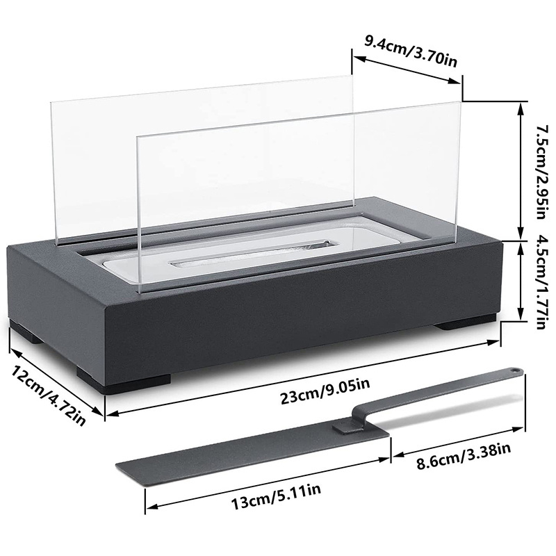 Ur-Health-fire Mini Fire Pit Biofuel Fireplace Fire Table Insert Stainless