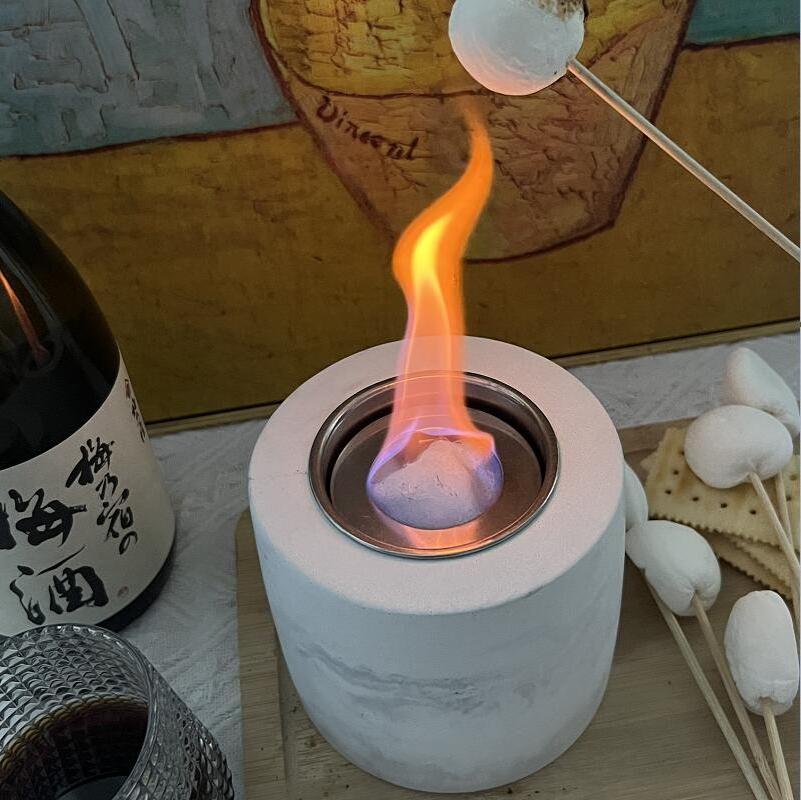 Ur-health Indoor Mini Tabletop Fire Pit Portable Fire Bowl Round Tabletop Bioethanol Burner Fireplace With Extinguishing Cover