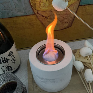 Ur-health Indoor Mini Tabletop Fire Pit Portable Fire Bowl Round Tabletop Bioethanol Burner Fireplace With Extinguishing Cover