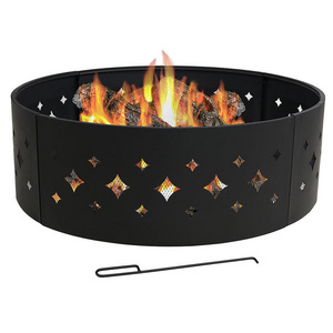 Metal Black Camping Collapsible Fire Pit For Garden Outdoor Indoor Portable Fire Pit