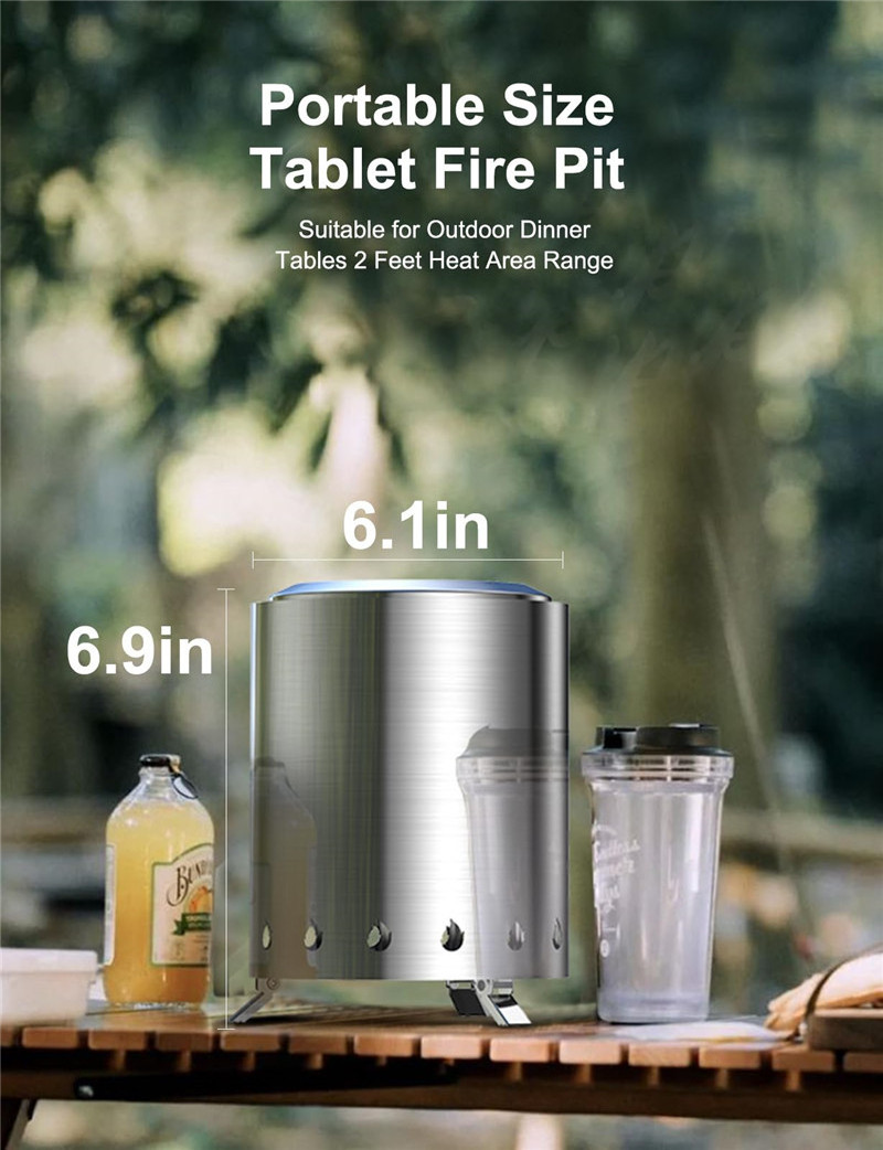 Ur-health Customizable 201 Stainless Steel smokeless portable fire pit indoor outdoor wood fire pit