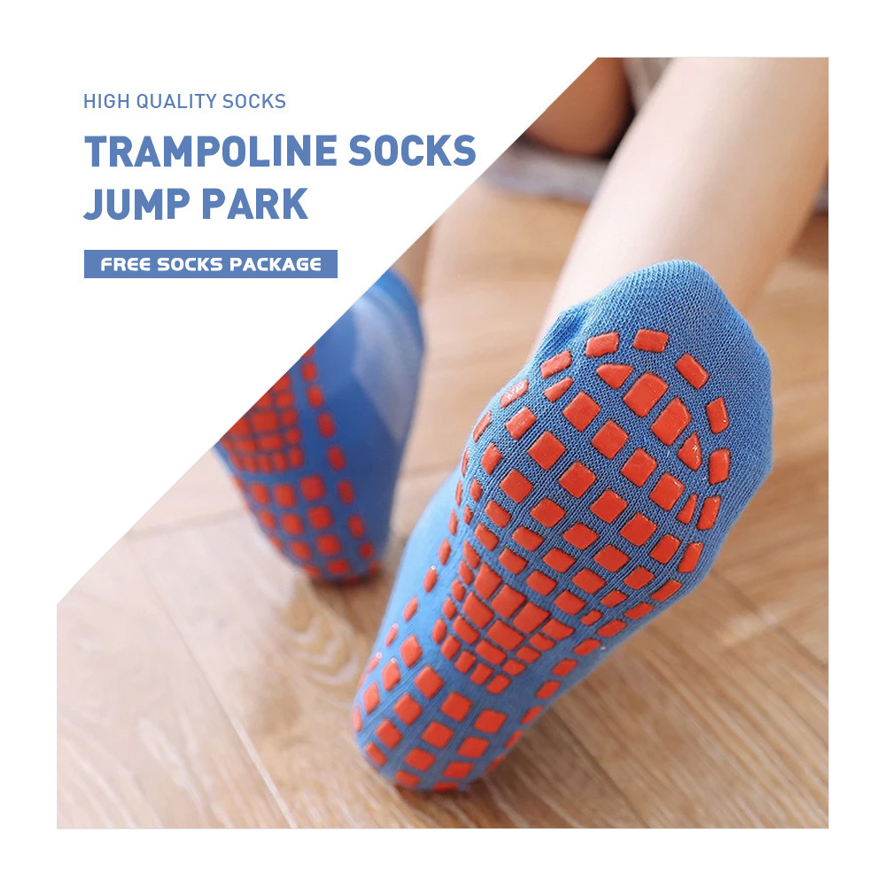 Wholesale Custom Home Floor Socks Spring Breathable Jump Grip Socks Adult Children Baby Anti-slip Trampoline Park Socks