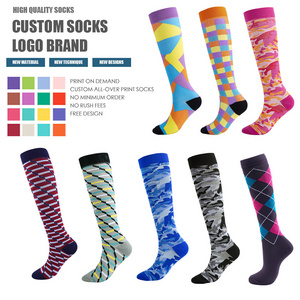 Uron Free Design Compression Socks Fit For Medical Diabetes Compression Socks Outdoor Men Women Running Hiking Knee High Socks