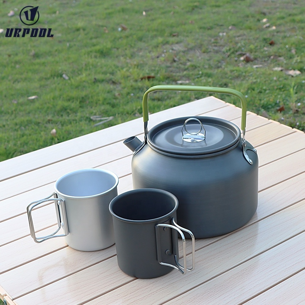 Camping Kettle 1.8L/1.6L Aluminum Alloy Open Campfire Coffee Tea Pot Fast Heating Outdoor Gear Great for Boiling Water