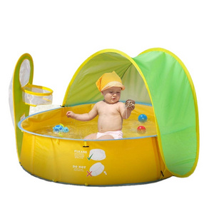 Outdoor Baby Paddling Pool Beach Canopy Tent  Baby Beach Tent Shade Pool UV Protection Sun Shelter for Infant