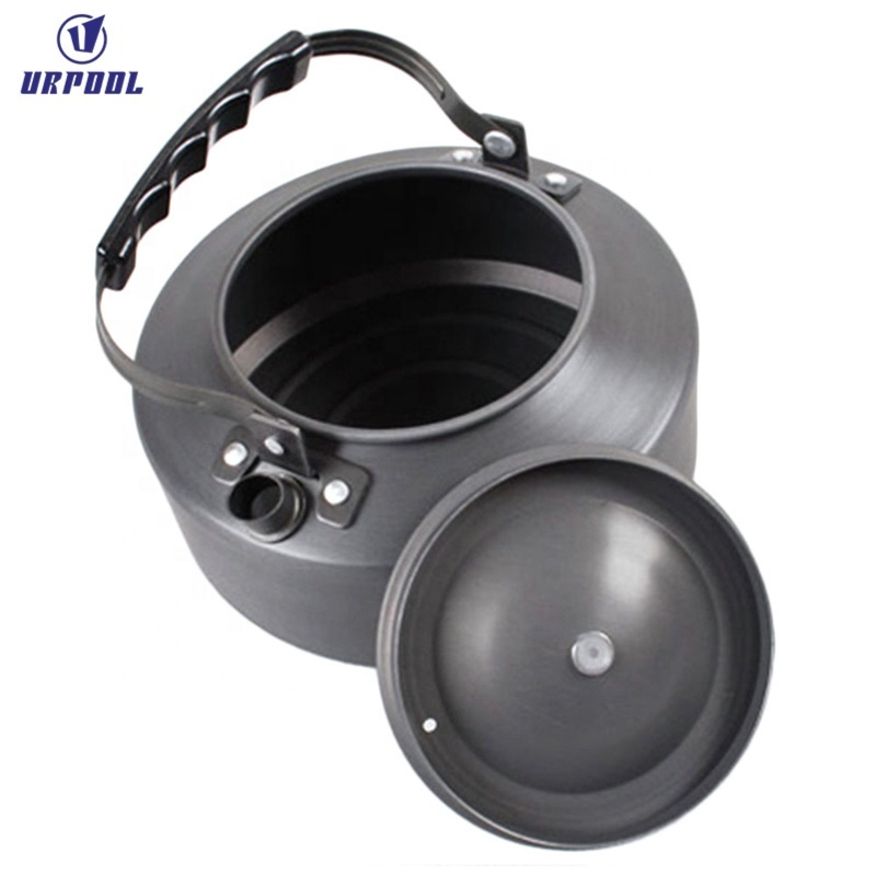 Camping Teapot Pot, 1.1L Portable Ultra-light Outdoor Hiking Camping Aluminum Water Kettle Teapot Coffee Pot