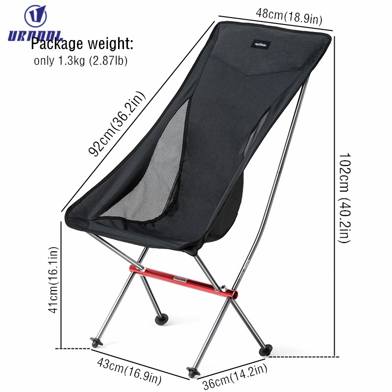 High Back Outdoor Folding Camping Chairs Ultralight Collapsible Frame Heavy Duty Support  chair with Carry Bag for BBQ Beach