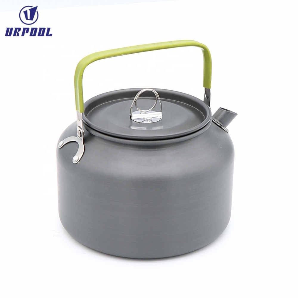 1.6L/1.8LHard Anodized Aluminum Tea Kettle Camping Outdoor Hiking Picnic Pot Water Boiler for Coffee Easy to Clean Tea Pot