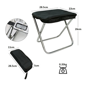 Mini Camping Chair, Outdoor Folding Aluminum Alloy Fishing chair, Portable Camping Stool, with Storage Bags for Adults Fishing