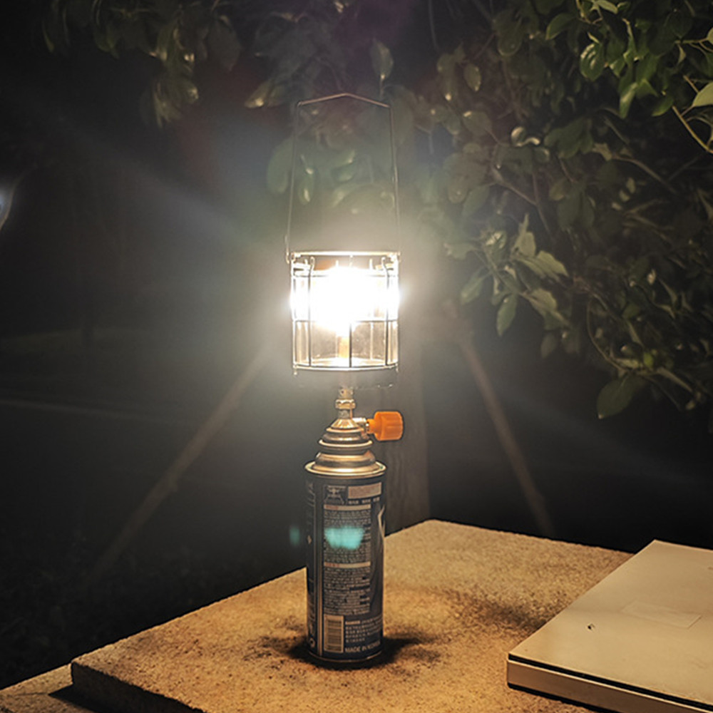 Factory Direct Sales Portable Petroleum Butane Gas Lamp Outdoor Camping Ultra Light Lighting Gas Lamp