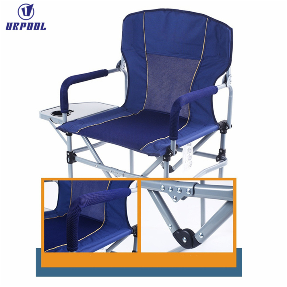 Outdoor Camping Chair Lawn Chairs Camping Directors Chair with Side Table and Storage Pockets for Outdoor Sports