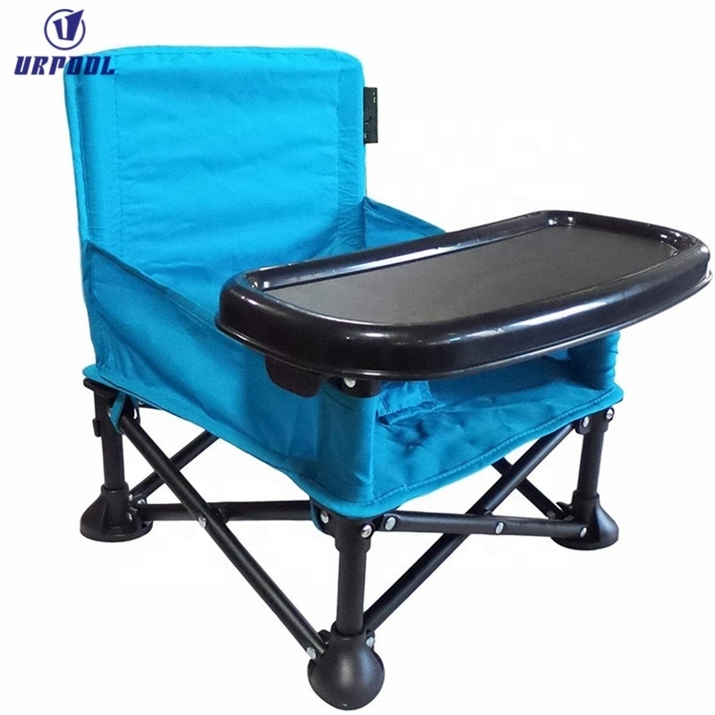 Portable Baby Booster Seat Folding Baby Chair with Tray and Carrying Bag mini baby chair for Indoor or Outdoor Feeding Time