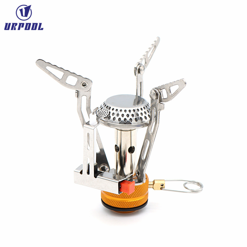 High quality Portable Mini outdoor camping gas stove Hiking cooking burner Backpacker Cook Stove lighter stove for camp