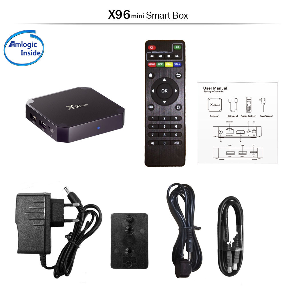 OEM High Quality  Spain French IPTV X96 mini 5G WIFI Set Top TV Box Android 4K Smart TV box