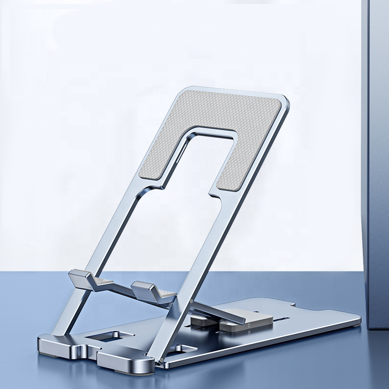 Thin Design Portable Aluminum Alloy Phone Stand Adjustable Angle Folding Bracket Holder for Desk Home Office