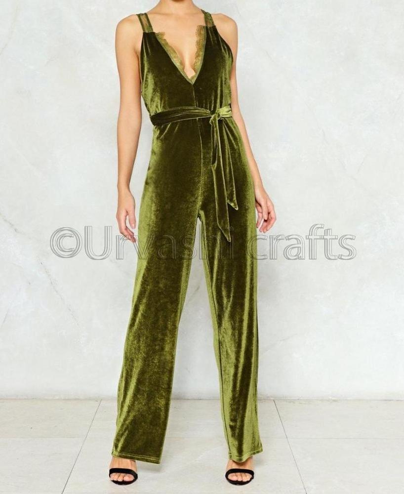 Gypsy Adult designer backless jumpsuit sexy women sleeveless sleeveless waist belt winter jumpsuits