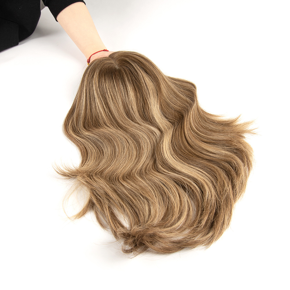 High Quality Human Hair Silk Base Hair Topper Hair Piece For Baldness Women