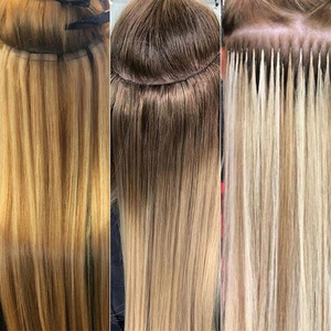 Human Hair Extensions 100% Russian Real Hair Double Drawn 100 Gram European Raw Virgin Hair Bundles Balayage Keratin Extensions