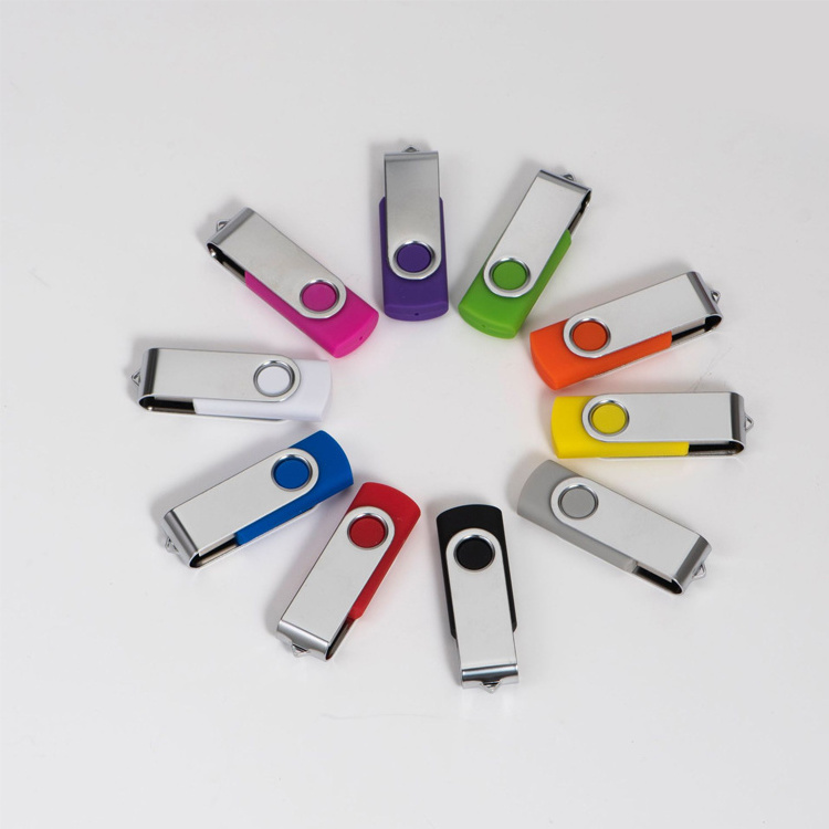 Custom logo rotate usb flash drive usb stick 32 gb 3.0 128GB 256GB crystal memory stick wholesale swivel usb drive