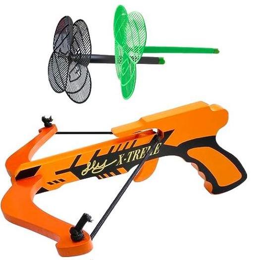 Fly-X-Treme Orange Wooden Crossbow Set with Perfect Crossbow Arrow for Bug Assault Pistol Bug Gun a Military Action Figure Toy