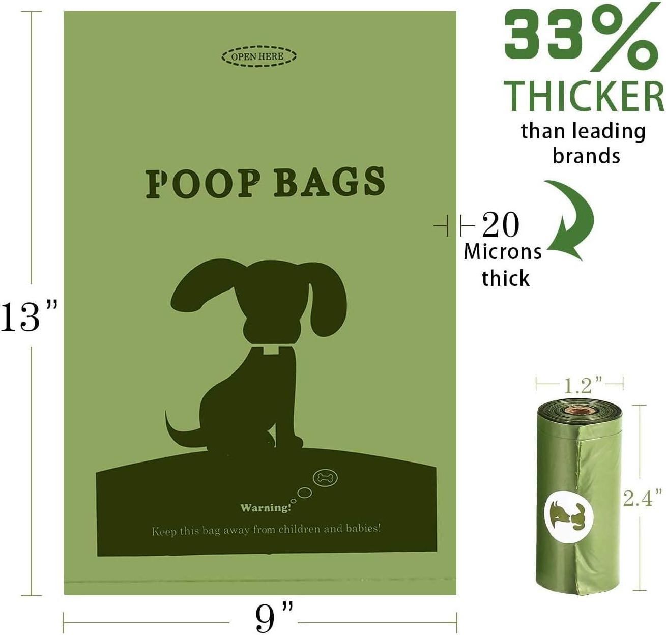 Eco-Friendly Cornstarch Solution Pet Waste Disposal Custom Dog Poop Bag from Indian Exporter and Manufacturer