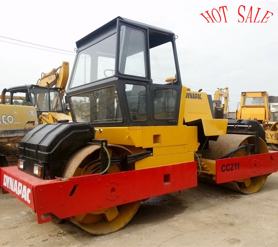 Second hand  Dynapac CC211 Road Roller for sale/ used dynapac cc211 road roller machine compactor price