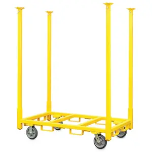 Premium Quality SNAP-LOC 3000 lb Capacity 4 Wheel Chair Table Storage Cart, Oversized Solid Rubber Caster Wheels for All-terrain