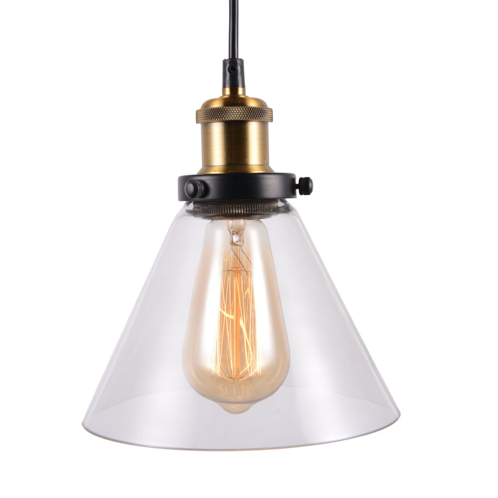 Glass pendant lighting industrial hanging light fixtures