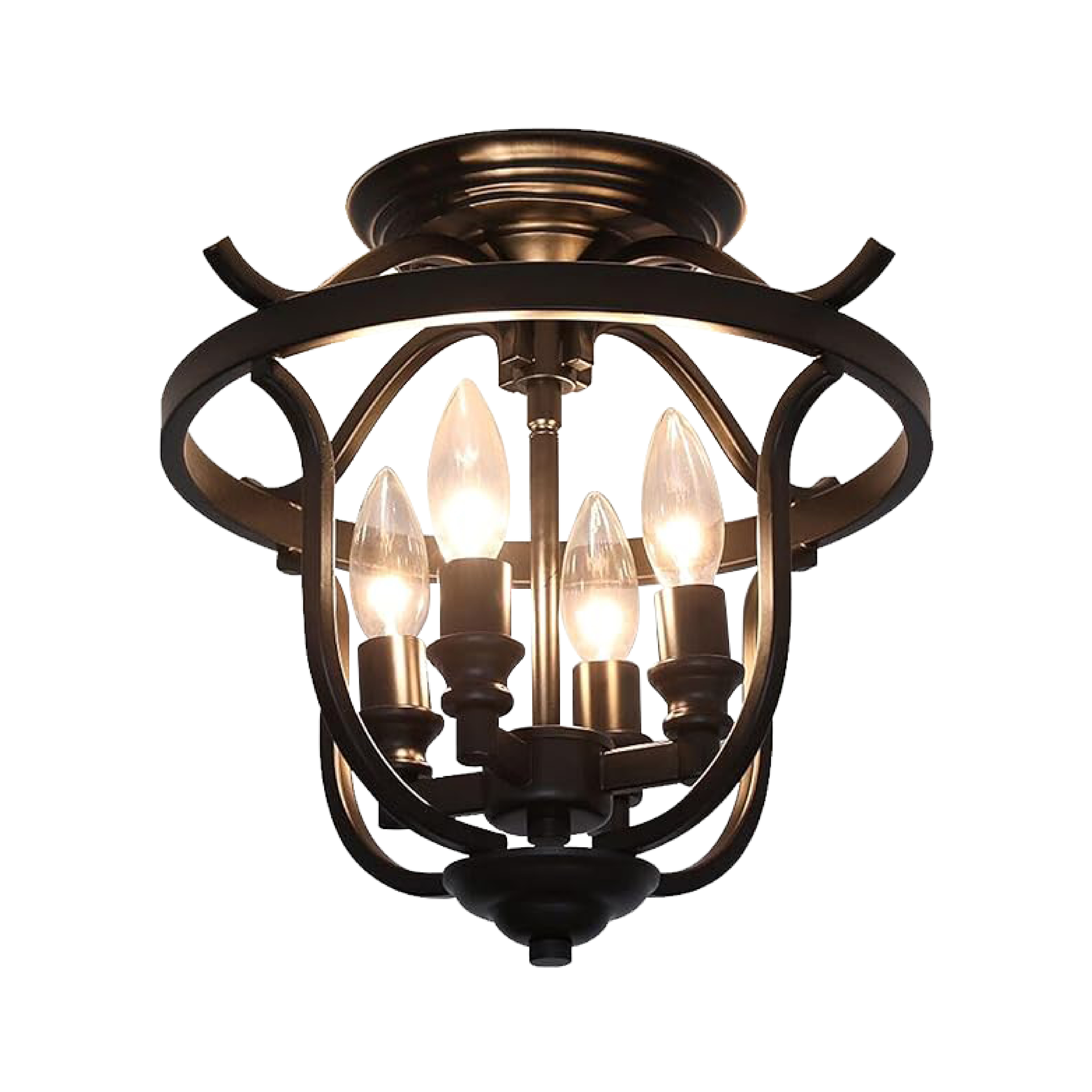 Rust laundry room light fixtures 4 light black semi flush mount ceiling light fixtures