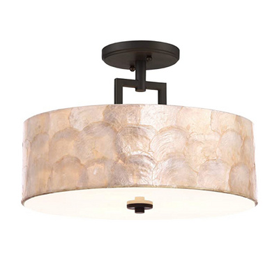 3 shell chandelier Oil-Rubbed Bronze hall lights ceiling mount Metal coastal lighting fixtures