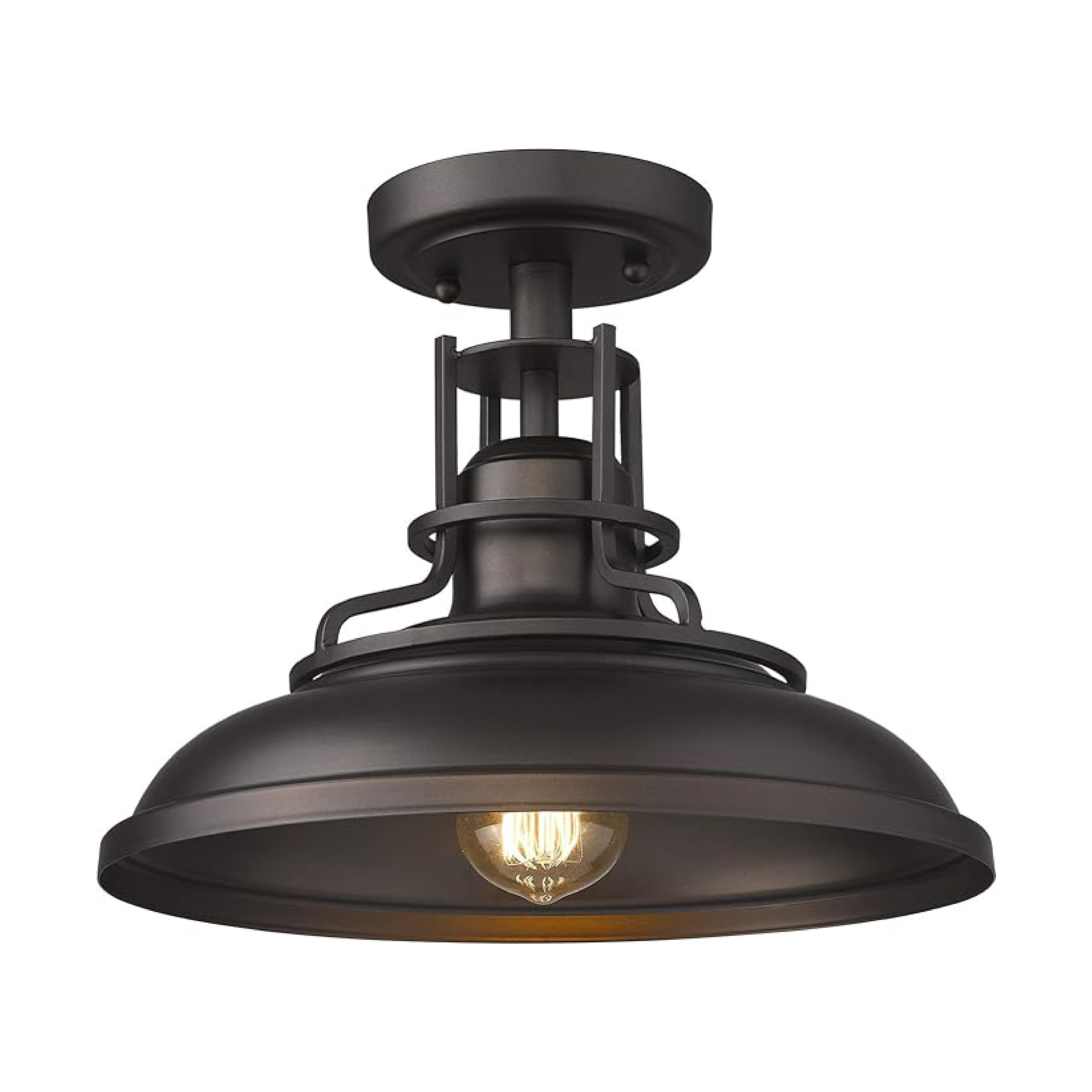 Hallway farmhouse ceiling light fixture black semi flush mount light fixture