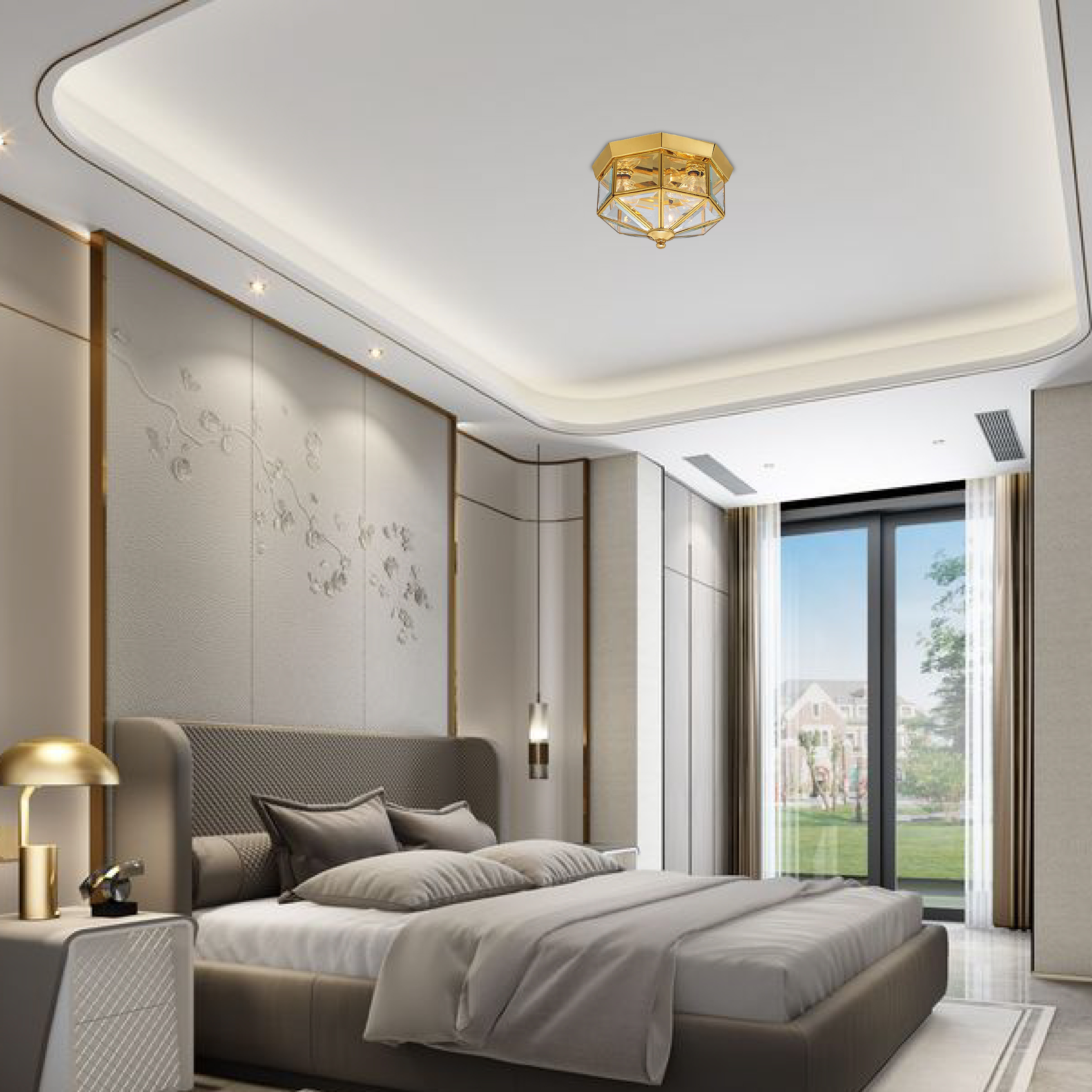 Gold flush mount ceiling light modern light fixtures ceiling mount