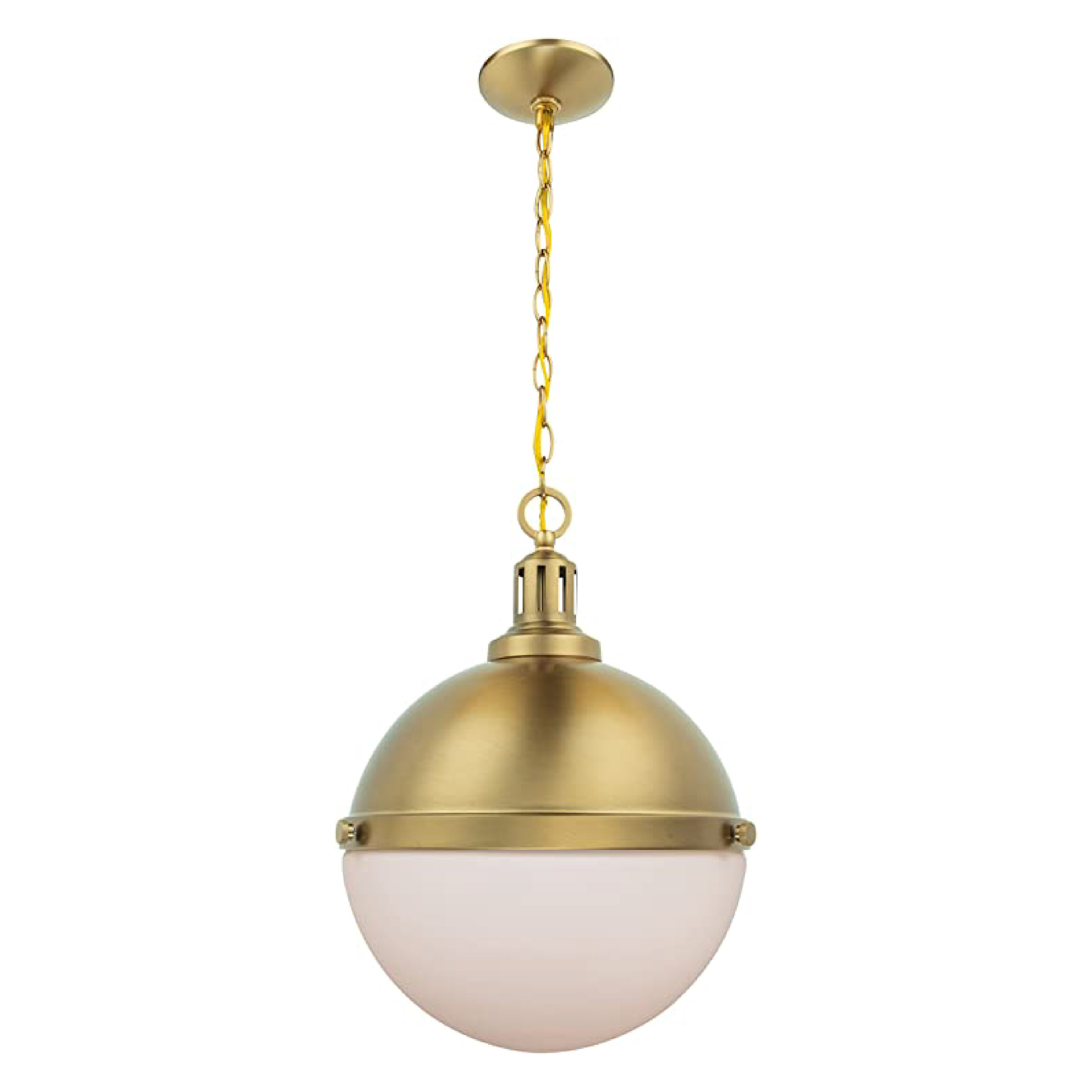 12-inch gold pendant light Glass entryway light fixture Kitchen island light