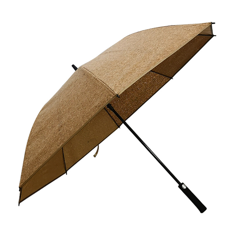 Best selling RPET Eco-Friendly Windproof UV Proof Customized  Rain Umbrella Wooden Shaft Handle Manual Automatic