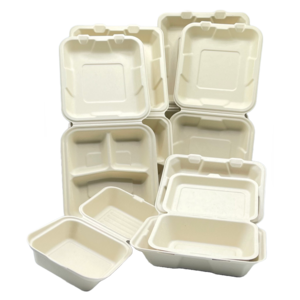 Paper Clamshell Sample, 15 Units Per Model (7 Size Total), Container Microwave-safe Compostable Biodegradable, Lunch Box, To Go