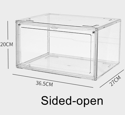 Shoe Storage Boxes Shoe Organizer for Closet Clear Shoe Boxes Clear Plastic Stackable  foldable Storage Bins with Lids