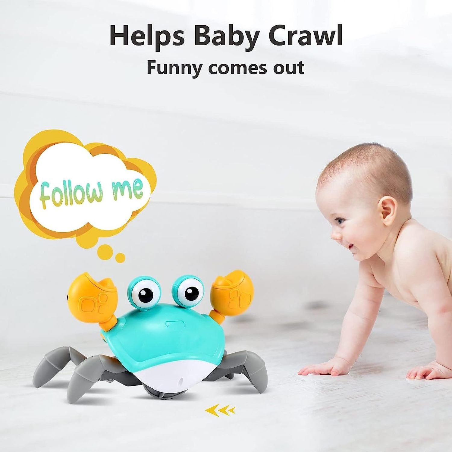 Top Selling Baby Bath Toys Crawling Crab Toy with  Music and Light