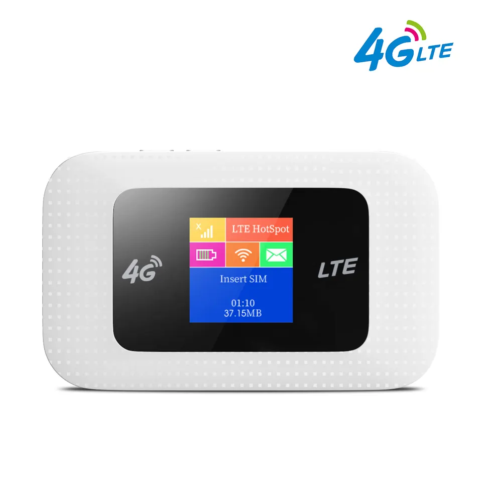 2100mh 150Mbps color screen 4g wifi wireless hotspot portable router with sim card slot