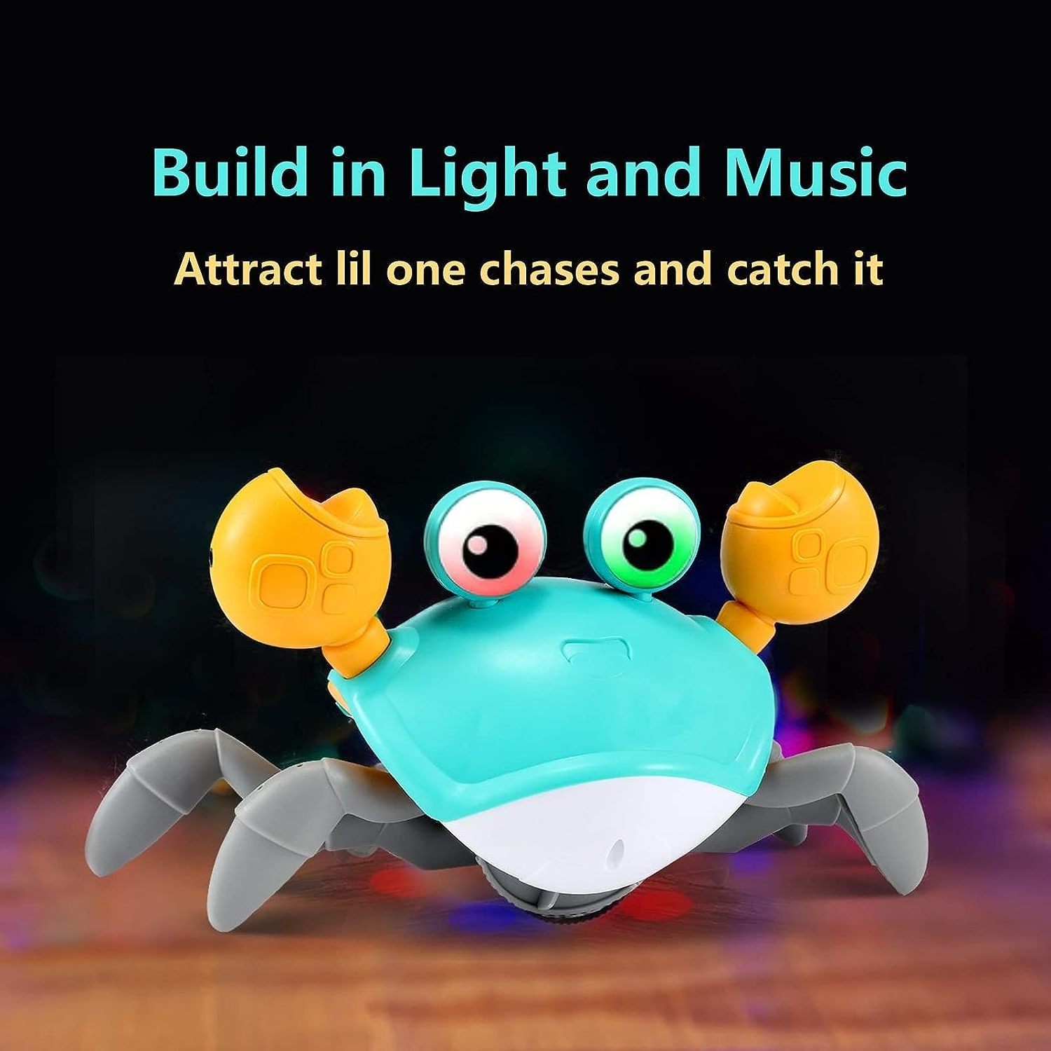 Top Selling Baby Bath Toys Crawling Crab Toy with  Music and Light