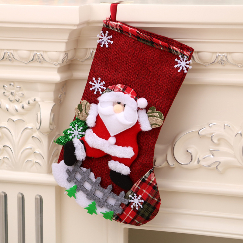 Wholesale Christmas Decorative Socks  Christmas Tree Ornaments Christmas Stockings Gifts